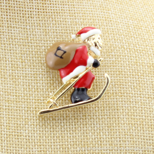 Fashion Jewelry Santa Claus Jr Brooch Christmas Gift (SD0701)